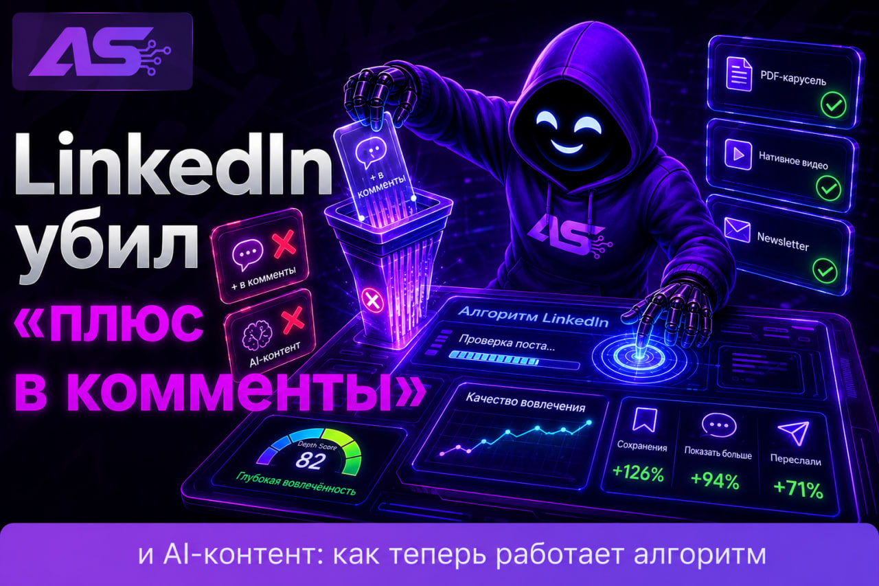 LinkedIn режет AI-контент и «плюсы»