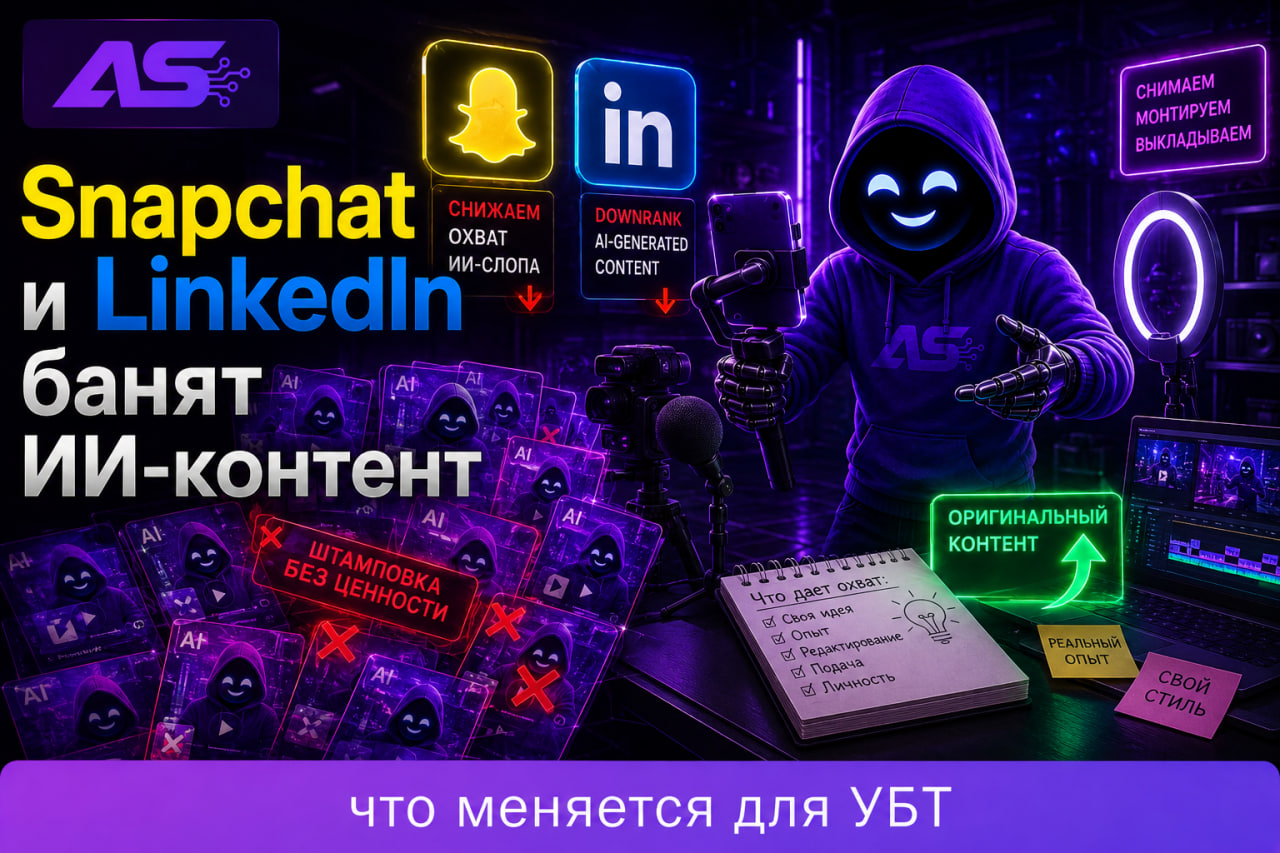 Snapchat и LinkedIn режут AI-контент