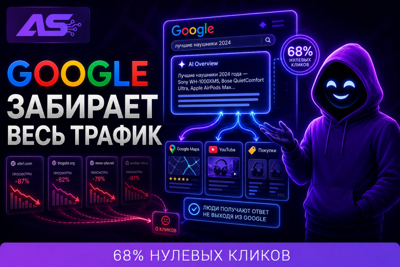 Google забирает клики у сайтов