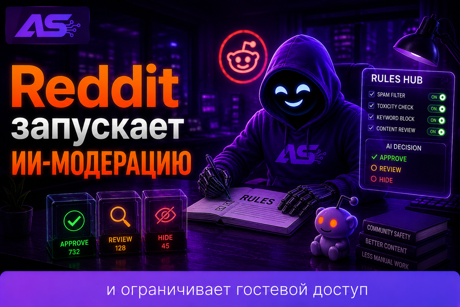 Reddit вводит ИИ-модерацию сабреддитов