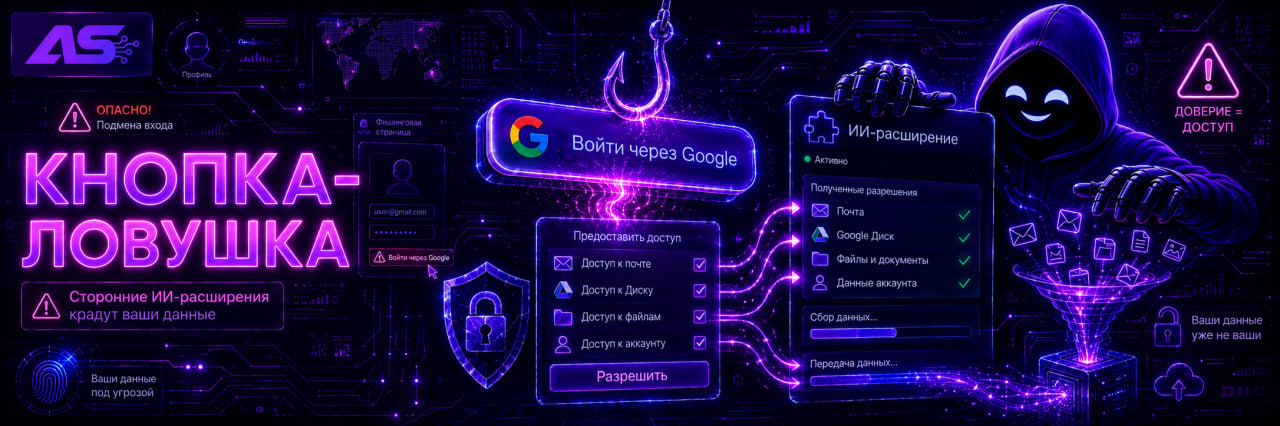 Кнопка-ловушка: как сторонние ИИ-расширения крадут ваши данные